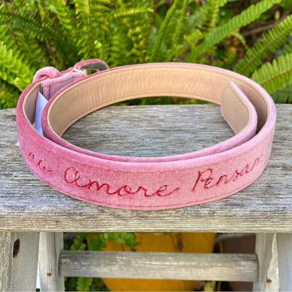 Giada Benincasa Pink Velvet Belt. Size Small.  NWT.